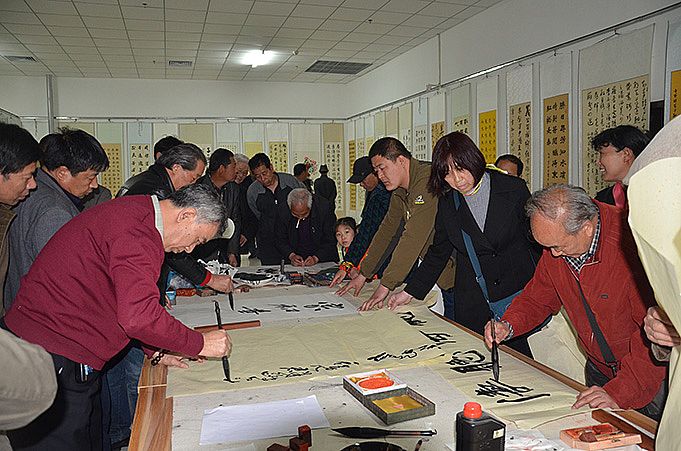 润丰书画院与宁晋书法家协会书画联展精彩图片